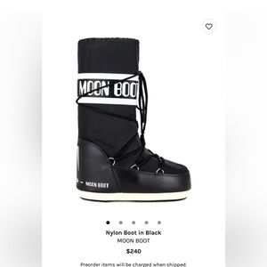 ICON MOON BOOT in Black- BARELY WORN!